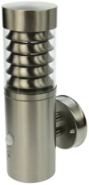 Heitronic 36891 LED Wandleuchte Saturn Edelstahl mit Bewegungsmelder