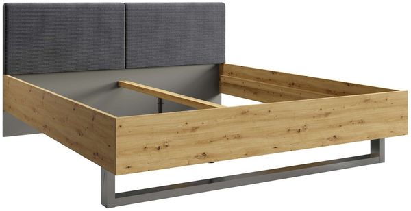 INOSIGN Polsterbett Bett Loreto, Maße: B/T/H 185,5/211/98 cm, Bett 180x200 cm mit gepolstertem Kopfteil