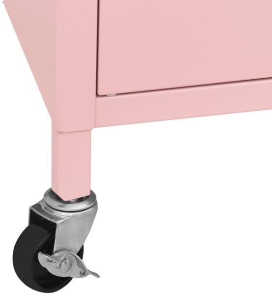 vidaXL Lagerschrank Rosa 60x35x56 cm Stahl 336265 Bild 6