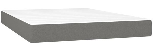 vidaXL Boxspringbett mit Matratze Dunkelgrau 140x200 cm Stoff 3140378 Bild 5