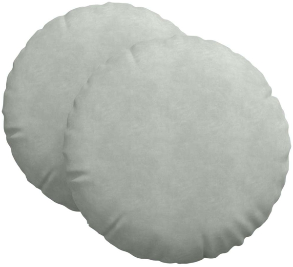 vidaXL Sitzkissen 2 Stück Hellgrau Ø 80 x 29 cm Samt 42014248