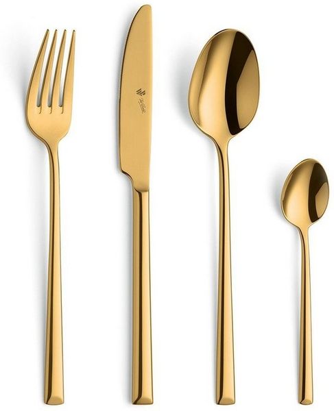 Paul Wirths Besteck-Set VIVENDI (4-tlg), 1 Personen, 13/0 18/10, PVD gold, hochglanzpoliert