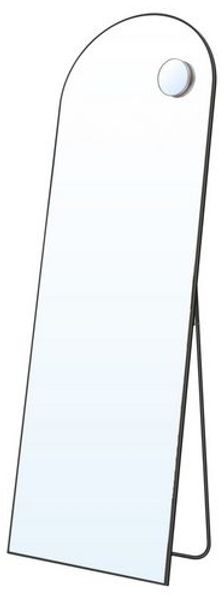 SONGMICS Ganzkörperspiegel mit Vergrößerungsspiegel, Sicherheitsglas, rechteckig, 160 x 50 cm, schwarz Bild 4