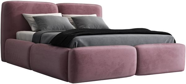 Polsterbett OLKE 90x200 ohne Matratze mit Bettkasten und Lattenrost. Farbe: Flamingo 14 Bild 4