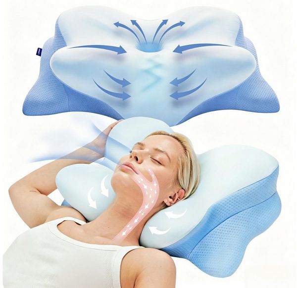 Kityhome Nackenstützkissen Memory Foam Nackenkissen,Seitenschläferkissen,Ergonomisches Kopfkissen, Schlafkissen,Nackenstützkissen,Schlafkissen, Kissen für Seiten, Rücken & Bauchschläfer Hochwertiges Memory Foam