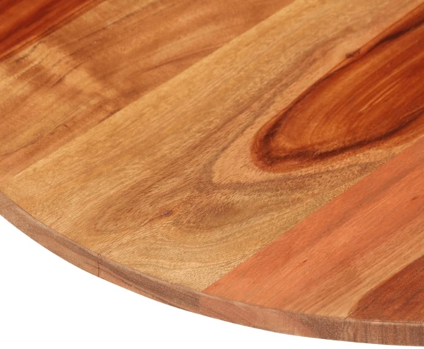 vidaXL Tischplatte Massivholz Akazie Rund 15-16 mm 50 cm 285968