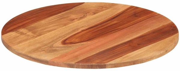 vidaXL Tischplatte Massivholz Akazie Rund 15-16 mm 50 cm 285968