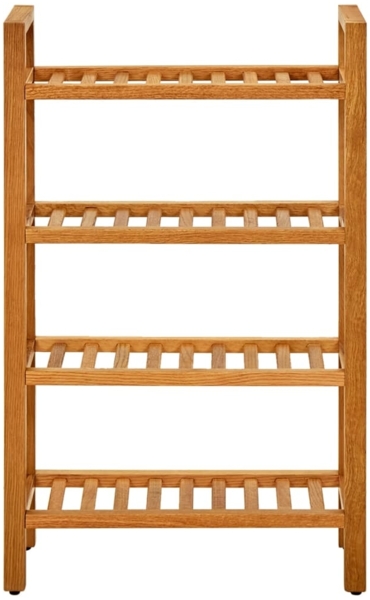 vidaXL Schuhregal mit 4 Etagen 50x27x80 cm Massivholz Eiche 331746