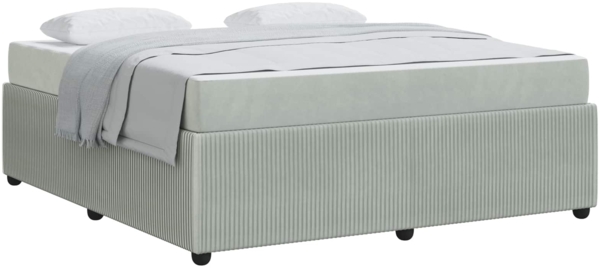 vidaXL Bettrahmen mit Matratze Hellgrau 180 x 200 cm Stoff 3398425