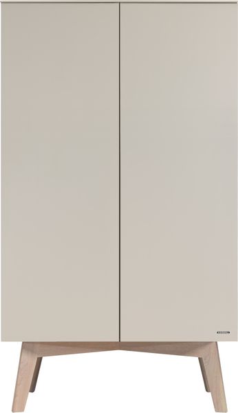 Kidsmill Sixties Kleiderschrank - 2-Türig - Oatmea - Material: MDF / Spanplatte - Babypark. de