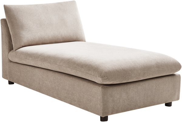 Chaiselongue VIZILLE Stoff Taupe