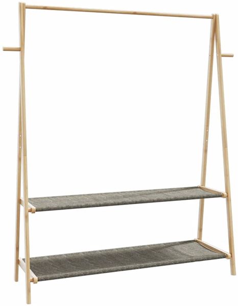 vidaXL Kleiderständer mit Ablagen 132x45,5x150,5 cm Bambus 4008914