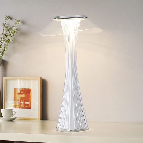 ZMH LED Tischlampe Touch Dimmbar 3000-6500K Weiß/Gold Nachttischlampe mit Akku Innen und Aussen Beleuchtung Tagbare Tischleuchte Aufladen Leseleuchte mit USB für Schlafzimmer Wohnzimmer Restaurant
