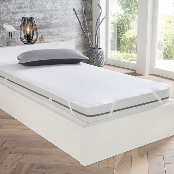 Matratzenauflage Pure Aktiv Sommer/Winter 5677 IBENA, wasserdicht durch innenliegende PE/PP-Sperrschicht, kochfest