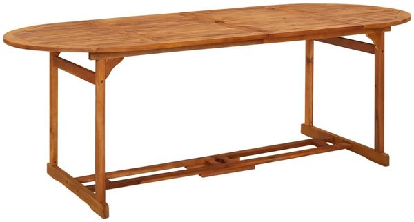 vidaXL Garten-Esstisch 220x90x75 cm Massivholz Akazie 315949