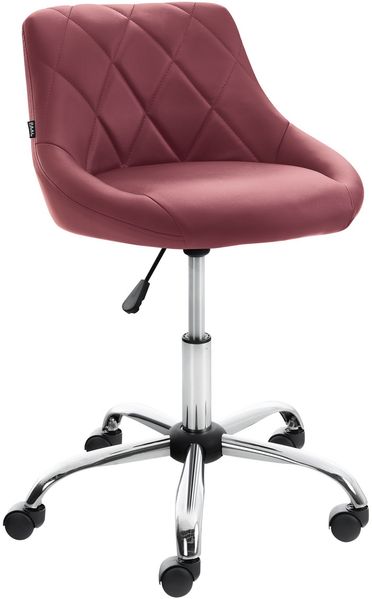 Arbeitshocker AARHUS - 47x49x71cm, Kunstleder, Bordeauxrot | Arbeitsstuhl Drehhocker Rollhocker Bürohocker