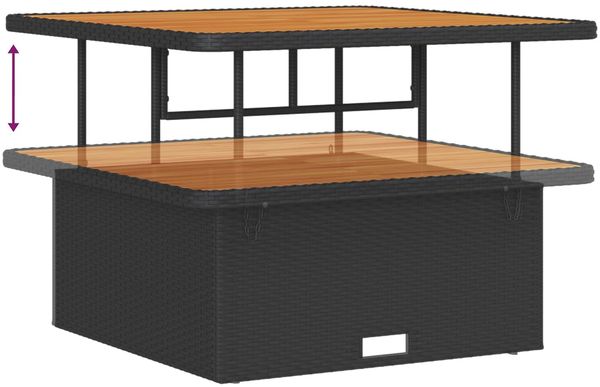 vidaXL Gartensofa-set mit Kissen 13 pcs Schwarz Poly-Rattan 3363744 Bild 9