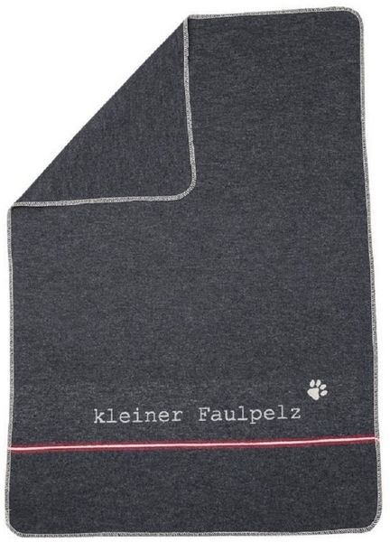DAVID FUSSENEGGER Tierdecke 'kleiner Faulpelz' 70 x 90 cm Anthrazit
