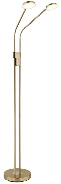 LED Stehleuchte, Messing, Acryl, Touchdimmer, CCT-Schaltung, H 173 cm