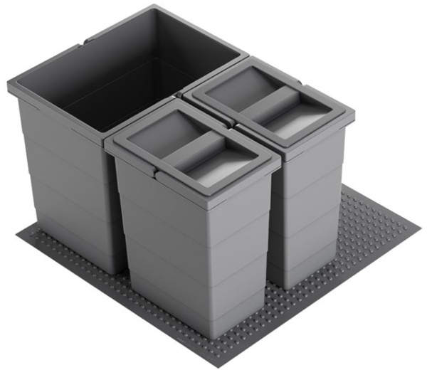 Hailo Abfallsammler 3301634 Allegro 295 Einsatz 2x 8 + 18 L Dunkelgrau