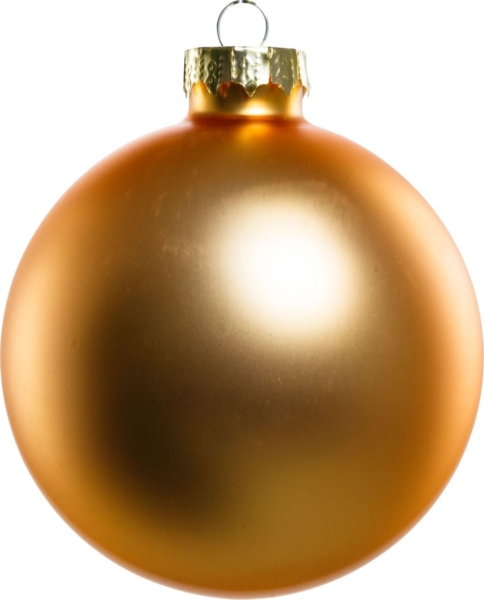 TrendLine Christbaumkugeln 6 Kugeln Ø 8 cm Glas Gold Weihnachtskugeln