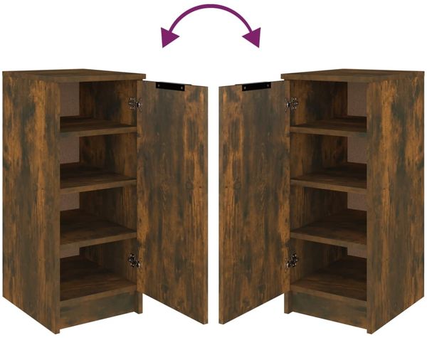 vidaXL Schuhschrank Räuchereiche 30x35x70 cm Holzwerkstoff 817099 Bild 8