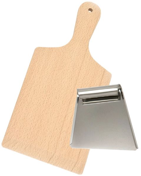 Hansi Spätzle-Brett mit Edelstahl-Schaber im Set Brett 31x14 cm / Schaber ca. 11 cm