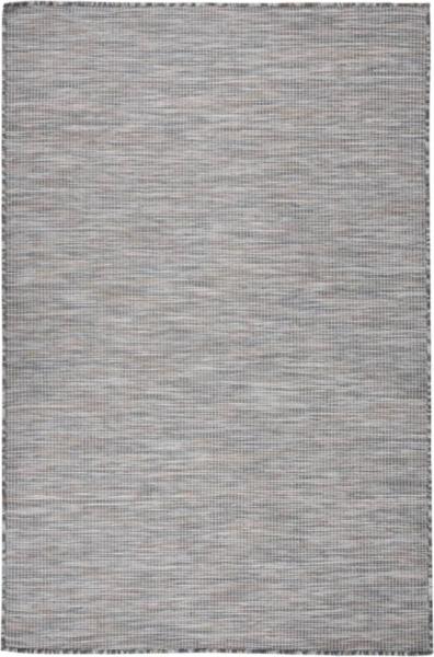 vidaXL Outdoor-Teppich Flachgewebe 120x170 cm Braun und Blau 340816