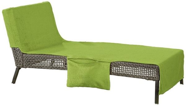 Erwin Müller Strandtuch Liegetuch m. Reißverschlusstaschen, Walkfrottier, Walk-Frottier Uni