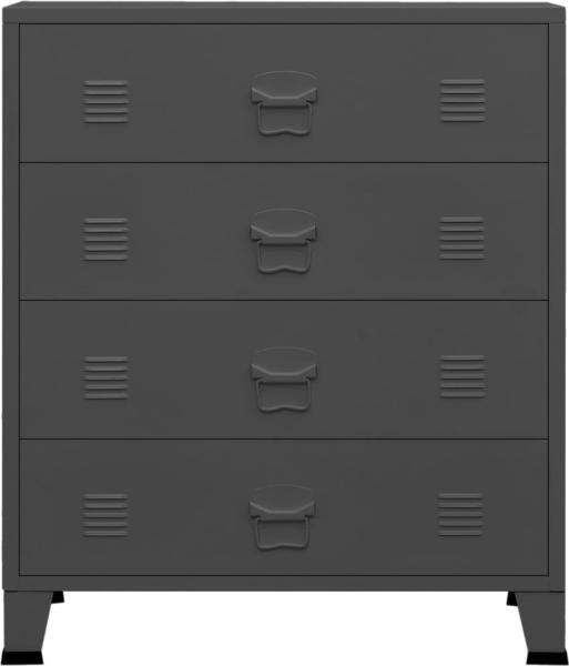 vidaXL Industrial Kommode mit Schubladen Anthrazit 78x40x93 cm Metall 339617 Bild 2