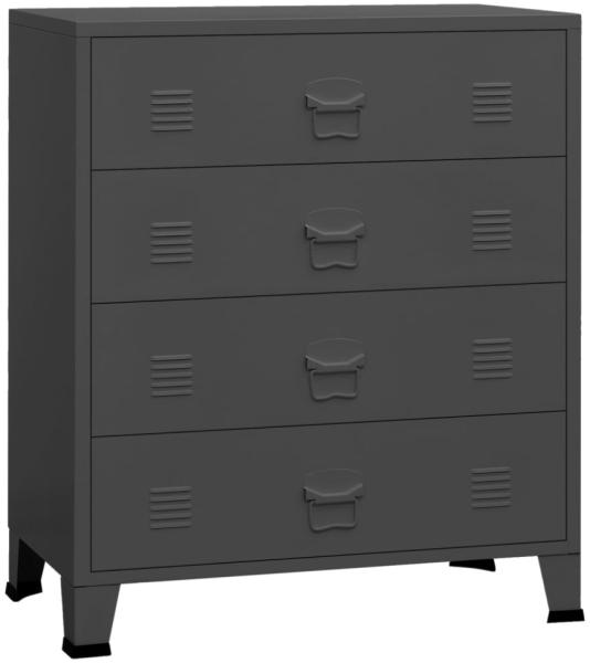 vidaXL Industrial Kommode mit Schubladen Anthrazit 78x40x93 cm Metall 339617 Bild 3