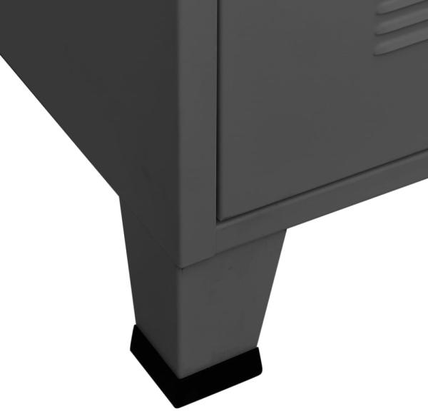 vidaXL Industrial Kommode mit Schubladen Anthrazit 78x40x93 cm Metall 339617 Bild 4