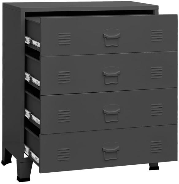 vidaXL Industrial Kommode mit Schubladen Anthrazit 78x40x93 cm Metall 339617 Bild 7