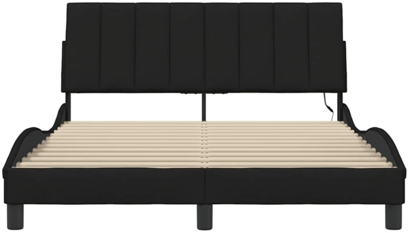 vidaXL Bettgestell ohne Matratze "Hanko" Schwarz 120x200 cm Stoff 3310449 Bild 5