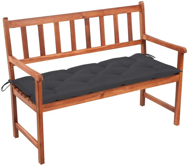 vidaXL Gartenbank mit Auflage 120 cm Massivholz Akazie 3063783