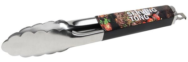 HIT Trading Servierzange KÜCHENZANGE aus Edelstahl 24cm Grillzange Kochzange Servierzange 15, Salatzange