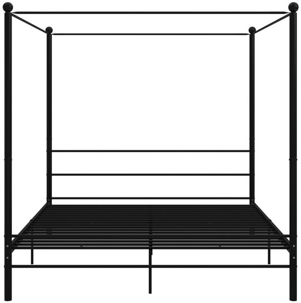vidaXL Himmelbett Schwarz Metall 200x200 cm 325069 Bild 4