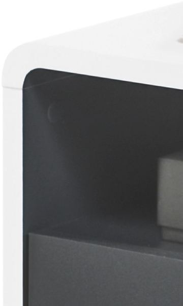Rollcontainer Tadeo - Weiß matt Anthrazit Bild 3