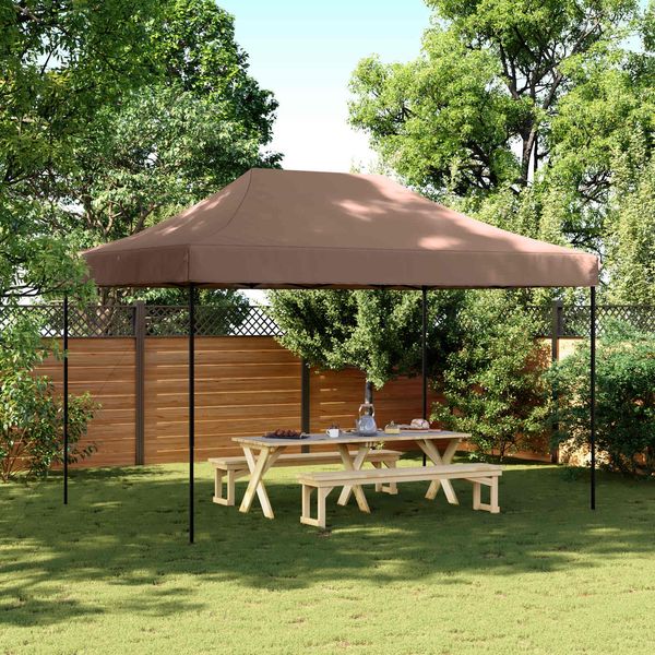 vidaXL Party-Zelt Braun 279 x 410 x 315 cm Oxford-Stoff 42023581