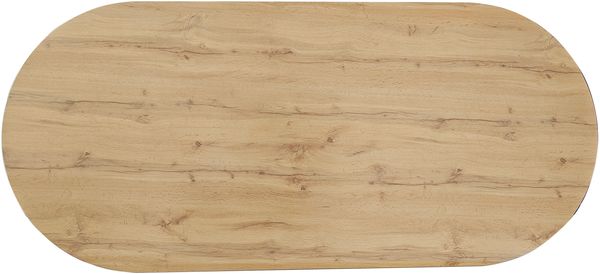 Esstisch 204 x 90 cm Holz Wildeiche-Optik gerade Kante oval V-Gestell OVI 150505415 Bild 5