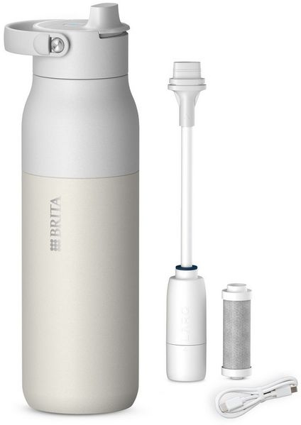 BRITA Trinkflasche BRITA LARQ iQ Digitale Filter Trinkflasche (1000 ml), inkl. Hydration Tracking (App), Aktivkohle Wasserfilter & UV-C