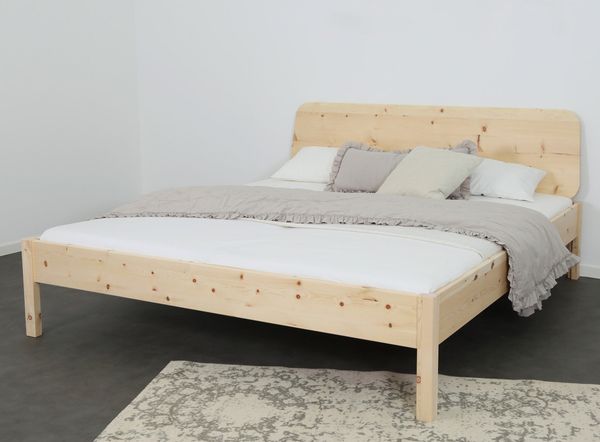 TOBA Z18 Zirbenbett, metallfrei Zirbe / Arve ohne Oberfläche / 160 x 220 cm