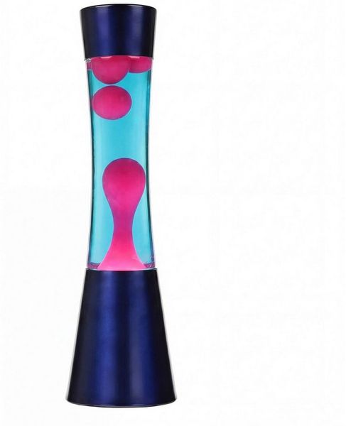 Licht-Erlebnisse Lavalampe RINGO, Warmweiß, Retro Lampe Blau Pink inkl. G9 Leuchtmittel Tischleuchte