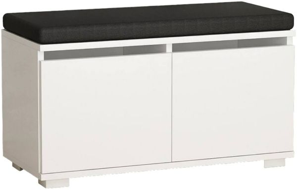 Dmora Schuhschrank Delphin, Schuhregal, Mehrzweck-Eingangsgarderobe, Möbel für Schuhe, 80x35 h42 cm, Weiß