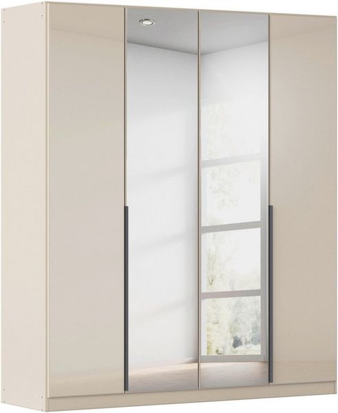 OTTO home Drehtürenschrank Kleiderschrank Kleiderschränke Schrank Garderobe AGORDO mit Glasfront (in zwei Griff-Farben, Breiten 91-405 cm) durchdachte Innenausstattung, in 8 Breiten und 2 Höhen MADE IN GERMANY
