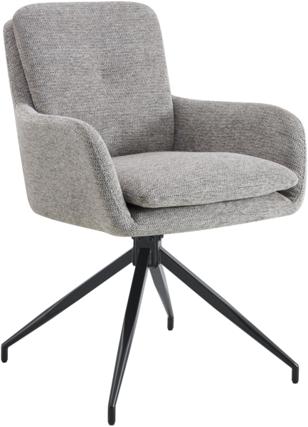 CLP Esszimmerstuhl Pickett mit Stoffbezug 180 Grad Drehfunktion gepolstert,taupe