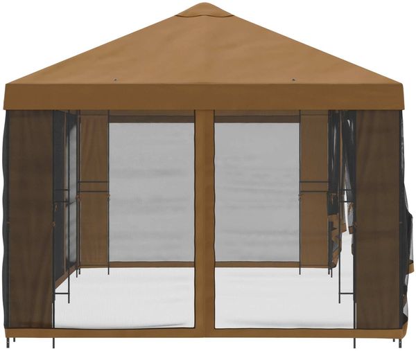 vidaXL Pavillon mit Seitenwänden 6 x 3 m Beige Polyester und Stahl 190 3376019 Bild 4