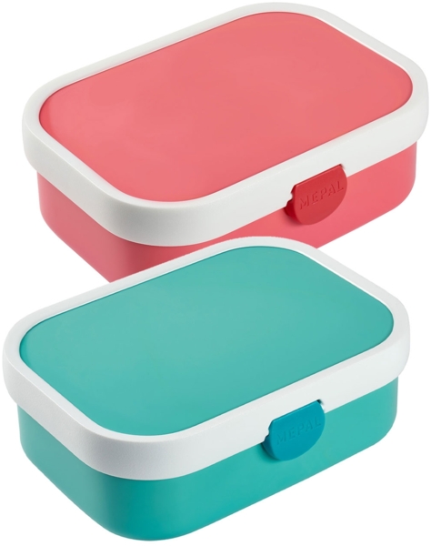 Mepal CAMPUS Brotdose mit Gabel türkis & pink 2er Set