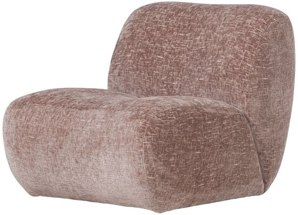 Sessel Nomu - Craquelé Samt Hellrosa