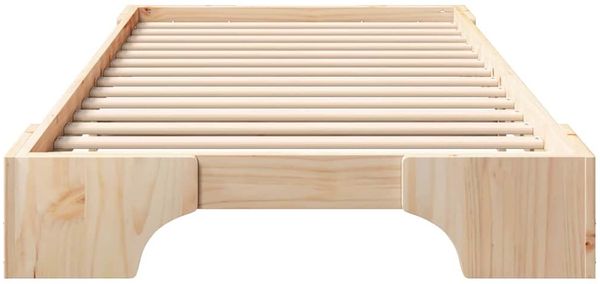 vidaXL Bettrahmen Braun 100 x 210 cm Massives Kiefernholz 872896 Bild 4